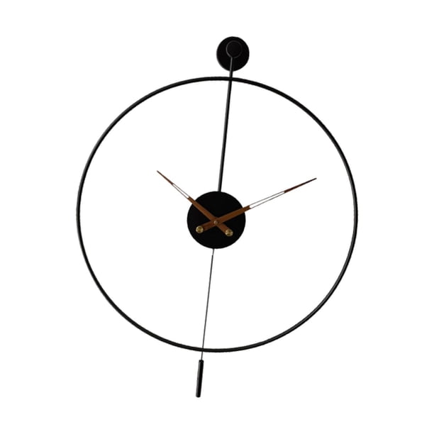 Reloj De Pared Precisa Decoración Del Hogar Creativo Reloj Para Oficina Cafetería Dormitorio 50cm Negro