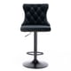 thumbnail image 2 of A&A Furniture,Swivel Velvet Barstools Adjusatble Seat Height from 25-33 Inch,17.7 inch base, Modern Upholstered Bar Stools with Backs Comfortable Tufted for Home Pub and Kitchen Island,Black,Set of 2, 2 of 3