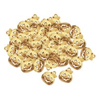 Magideal - 50 Piezas Colgantes De Dijes De Calabaza De Halloween Dijes Colgantes Conjuntos De Joyería Pulseras Broche Colgantes De Aleación De Zinc Para Decoraci Oro