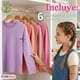 thumbnail image 2 of Pack 6 Camisetas Poleras Bambú Cuello Redondo Primera Capa Manga Larga Colores Surtido Niña, 2 of 9