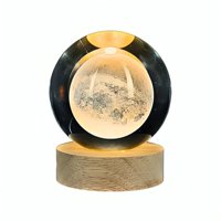 Genérico - Lampara Bola De Cristal Led Luna