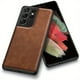thumbnail image 1 of Premium Business Retro Style Back Cover Artificial Leather Case, Full Wrap Ultra-thin TPU Shock Absorption Fashion Anti-fingerprint, For, Samsung Galaxy S21 5G /S21 Plus + 5G/S21 Ultra 5G Phone Case, 1 of 3