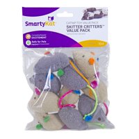 Catnip Cat Toys Smartykat Skitter Critters, Paquete Económico De 10