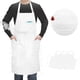 thumbnail image 1 of Mandil De Cocina Impermeable Y Resistente Al Aceite 3 Piezas Blanco, 1 of 7