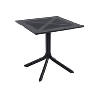 Habita2 Chile - Mesa Cuadrada Resistente Al Exterior Polipropileno - Negro