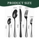 thumbnail image 4 of Juego de vajilla de acero inoxidable de 48 piezas, cuchillo para carne estilo occidental para 8 personas, tenedor, cuchara en caja de regalo, 4 of 5