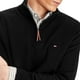 thumbnail image 2 of Jersey Tommy Hilfiger de manga larga de algodón con cremallera en cuarto, negro, 2 of 3