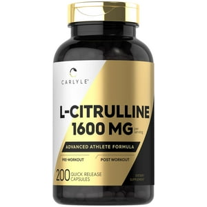 Suplemento Carlyle, Cápsulas De L-Citrulina, 1600 Mg, 200 Unidades