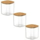 thumbnail image 1 of Set 3 Frasco Hermetico Cuadrado 180mL Vidrio 6cm Tapa Bambú, 1 of 3