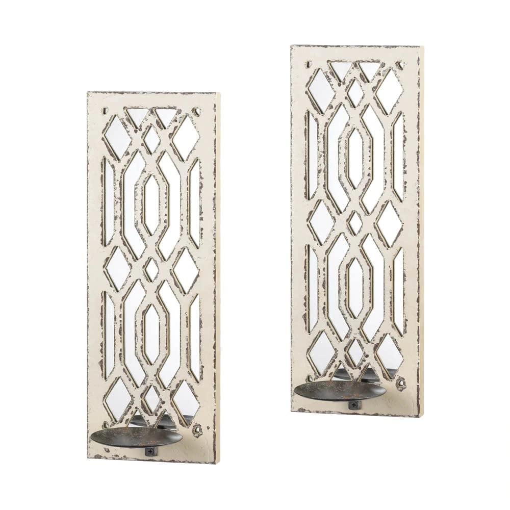 Lámpara De Pared Accent Plus Deco Con Espejo Con Vela (juego De 2)