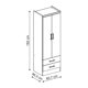 thumbnail image 4 of Clóset De 2 Puertas Classic Blanco, 4 of 4