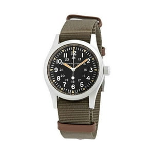 Reloj Hamilton Khaki Field Green Nylon Strap Black Dial Mechanical H69439931 Men'S Watch