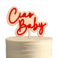 Decoración Para Tartas Kietkie Ciao Baby Para Baby Shower O Fiesta De Presentación
