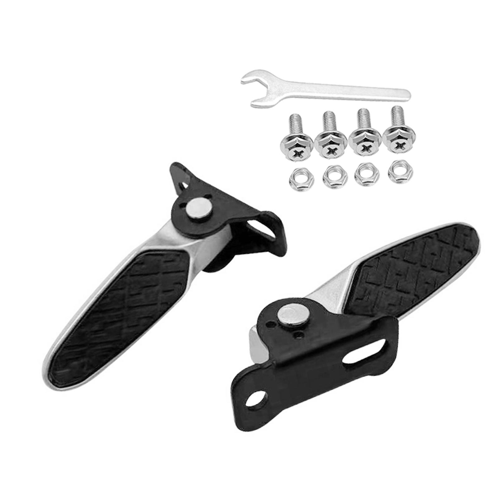 Magideal - Pedales De Rueda Trasera Para Bicicleta Eléctrica, Reposapiés, Accesorios, Multiusos, Fácil Instalación, Repuestos, Estriberas De Repuesto Ligeras. Ancho