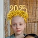 thumbnail image 2 of 2 diademas para fiesta de Año Nuevo 2025 con purpurina dorada. Tocado festivo para fiestas de Nochevieja., 2 of 5