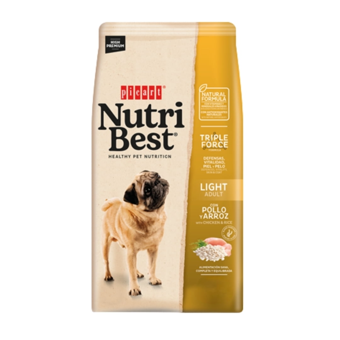 Nutribest Light Para Perros Adultos Pollo Y Arroz 3 Kg.