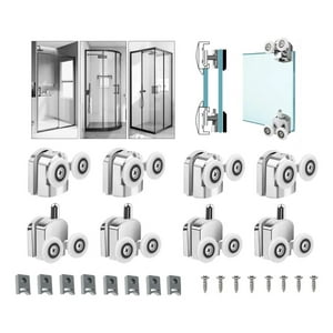 Genérica - 8Pcs Rueda Para Door Baño De Ducha Para Vidrio De 4-6 Mm