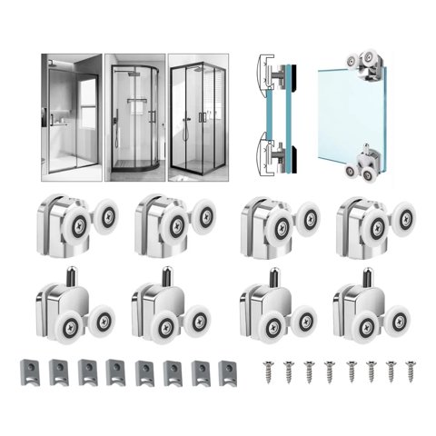 Genérica - 8Pcs Rueda Para Door Baño De Ducha Para Vidrio De 4-6 Mm