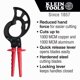 thumbnail image 2 of Cortador de cables Klein Tools 63750 con trinquete de hasta 1000 MCM, 2 of 8