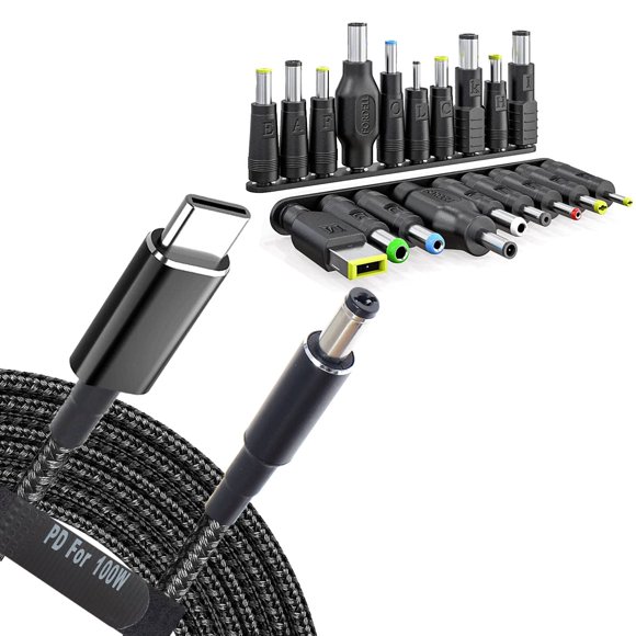Kit de adaptadores USB C a DC para computadora portátil - TASUMATO