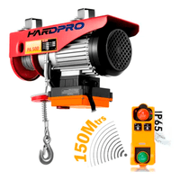 Hardpro - Tecle Eléctrico Inalámbrico 500Kg 12Mtrs Cable Acero 1050W