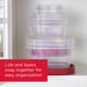 thumbnail image 4 of Set de almacenamiento de alimentos Rubbermaid, 16 piezas, plástico sin BPA, rojo, 4 of 6
