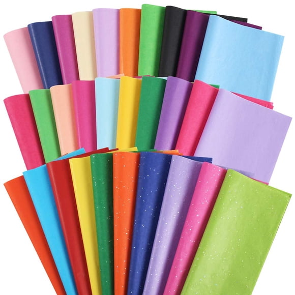 Papel de seda para envolver, 3 nutrias, 150 hojas, 35 x 50 cm, arcoíris