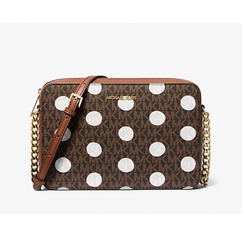 Cartera Crossbody Michael Kors Jet Set Grande Marrón