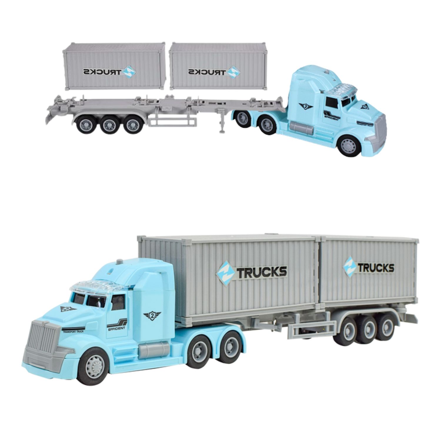 Genérico - Camion Juguete Contenedor Container Truck Con Luz Y Sonido