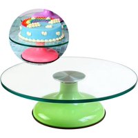 Genérico - Base Giratoria Tortas Plato Giratorio Base Vidrio 30Cm