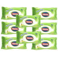 Pack X 8 Toallitas Desinfectantes Multiuso Virutex Aroma Limón 90 Un