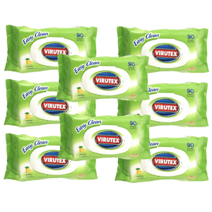 Pack X 8 Toallitas Desinfectantes Multiuso Virutex Aroma Limón 90 Un