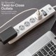 thumbnail image 3 of Cable de extensión Surge Protector GE de 6 salidas, 800 julios y 6 pies, 3 of 6