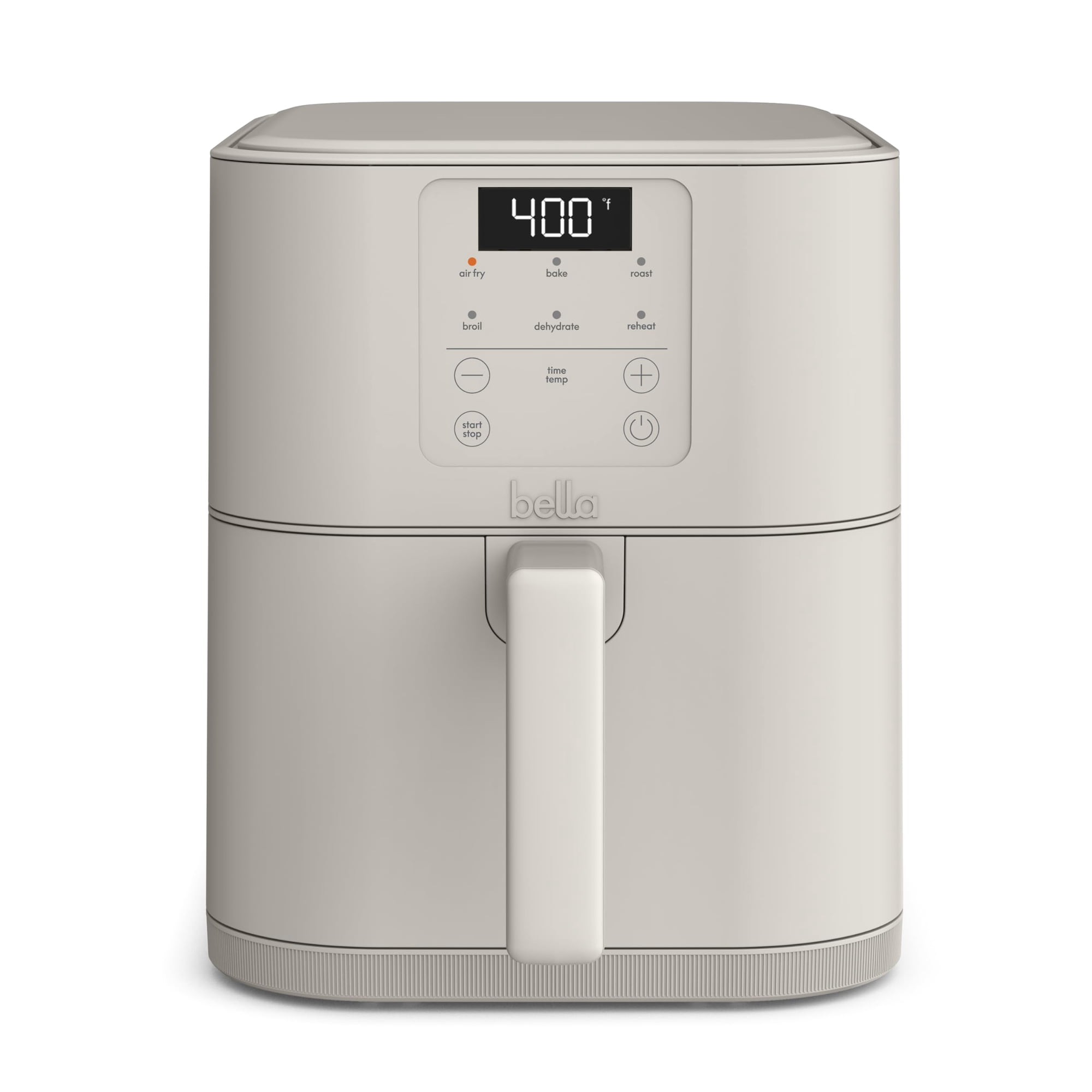 Air Fryer Bella Slim, 6 Cuartos De Galón, Cerámica, Antiadherente, Con Leche De Avena