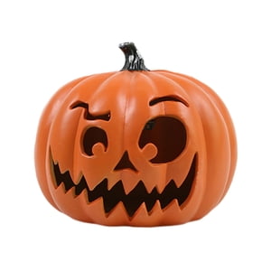Magideal - Adorno De Escritorio Con Forma De Calabaza Para Halloween, Lámpara Led De Calabaza Para Chimenea, Porche, Puerta De Entrada, Césped, Regalo Para Niños
