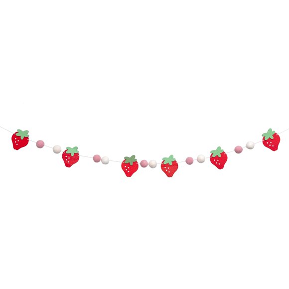Guirnalda de madera Vgaruint con fresas