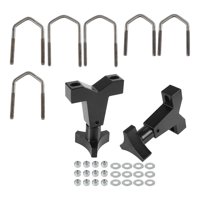 Magideal - Montaje De Tubo De Gato De Elevación Alta Accesorio De Aleación De Aluminio .5 ""(Redondo/Cuadrado) Para Parachoques De Tubo De Vehículo Jaulas , Negro