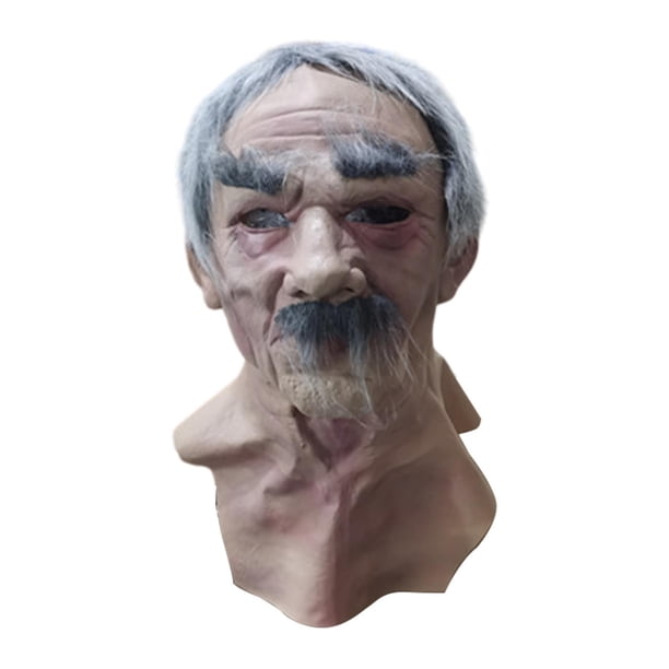 Máscara de anciano realista, máscara de Halloween, accesorios divertidos para disfraces, máscara de látex, decoración de Halloween para mascaradas, cosplay, fiestas y festividades. estilo G