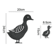 thumbnail image 2 of Letreros decorativos de metal para jardín, diseño de animales, estilo art déco (4 piezas, negro, pato), 2 of 5