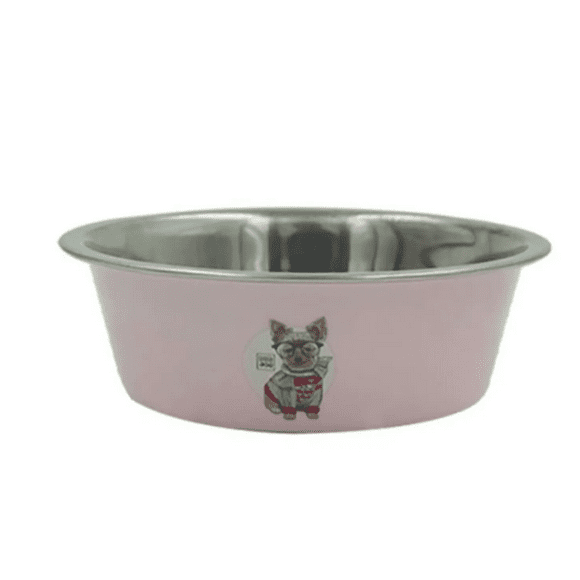 Plato Metalico Para Perros 19Cm Decoración Puede Variar