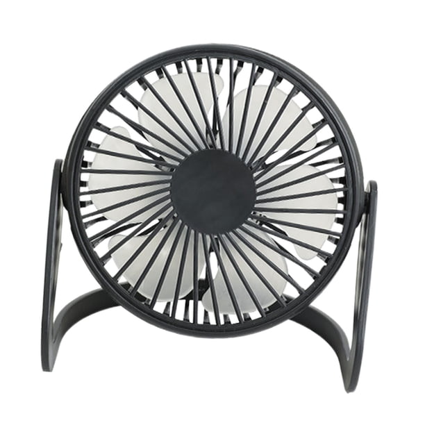 Ventilador Personal De Escritorio Ventiladores De Escritorio Rotatorio De 360 Grados Mini Ventilador De 2 Velocidades Para Viajes Dormitorio Coche Negro