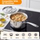 thumbnail image 3 of Cacerola Cooks Standard de 3 L de acero inoxidable con tapa, 3 of 7