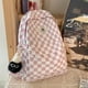 thumbnail image 1 of Stylish Plaid Schoolbag: Large Capacity Checkerboard Backpack for Everyday & Travel Use, 1 of 5