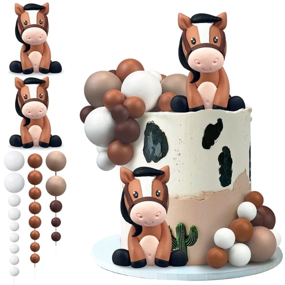 Cake Toppers KEEPARTY Horse Baby Shower Party, 27 unidades