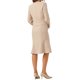 thumbnail image 3 of INSPIRE CHIC Conjuntos de Negocios para Mujeres Vestido Midi Sin Mangas con Cola de Sirena Traje de Maestra para Regreso a Clases Blazer Sin Cuello Conjunto de Vestido de 2 Piezas Beige XS, 3 of 6