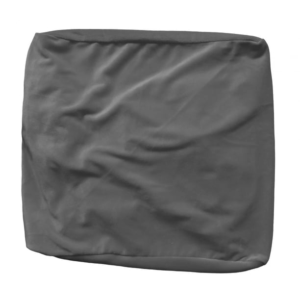 Funda de taburete cuadrada de terciopelo de alta elasticidad, parte inferior elástica, protección de muebles, lavable, extraíble, a prueba de polvo Gris oscuro