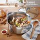 thumbnail image 4 of Olla de fondo grueso Cook N Home 3 L con tapa de acero inoxidable, 4 of 9