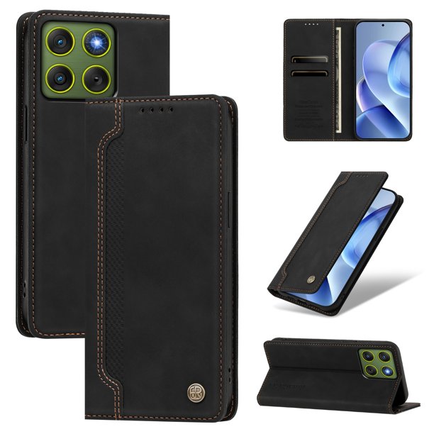 Funda Billetera para Motorola Edge 70 5G Imán y Resistente Negro