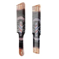 Magideal - Peine De Corte De Cabello Peine De Parte Superior Plana Herramienta De Peinado De Cabello Compacto Y Duradero Peine De Peluquero Peine De Peinado Para 2 Piezas