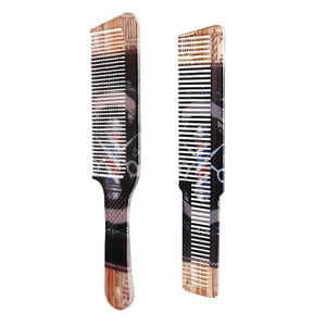 Magideal - Peine De Corte De Cabello Peine De Parte Superior Plana Herramienta De Peinado De Cabello Compacto Y Duradero Peine De Peluquero Peine De Peinado Para 2 Piezas